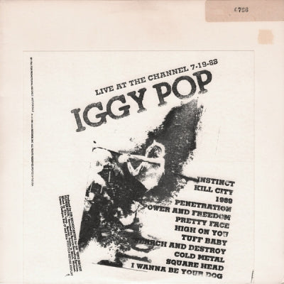 IGGY POP - Live At The Channel 7-19-88