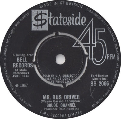 BRUCE CHANNEL - Mr. Bus Driver / It's Me