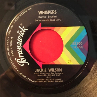 JACKIE WILSON - Whispers (Gettin' Louder) / The Fairest Of Them All