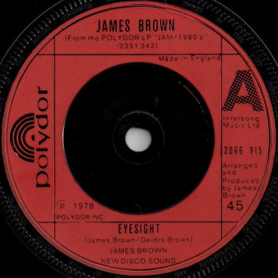 JAMES BROWN - Eyesight / I Never, Never, Never Will Forget