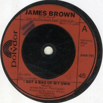 JAMES BROWN - I Got A Bag Of My Own / I Know It's True