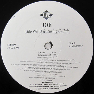 JOE - Ride Wit U (The Mixes) Featuring G-Unit