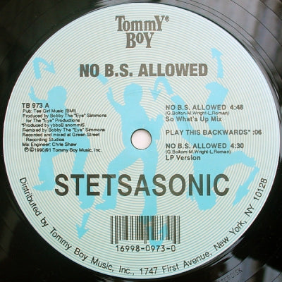 STETSASONIC - No B.S. Allowed / Uda Man