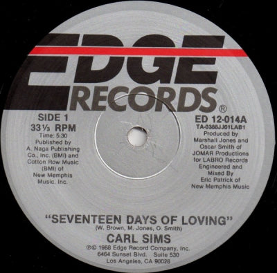 CARL SIMS - Seventeen Days Of Loving