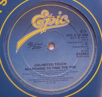 UNLIMITED TOUCH - Searching To Find The One / Carry On