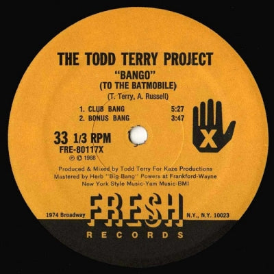 TODD TERRY - Back To The Beat / Bango