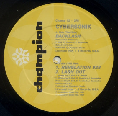 CYBERSONIK - Backlash / Revelation / Lash Out
