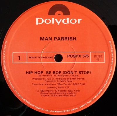 MAN PARRISH - Hip Hop Be Bop (Don't Stop)