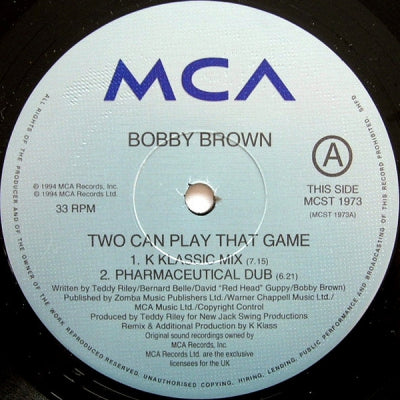 BOBBY BROWN - Two Can Play That Game