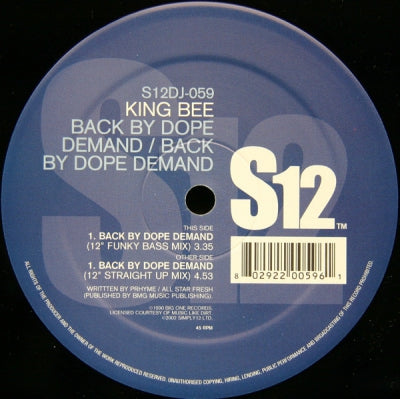 KING BEE - Back By Dope Demand