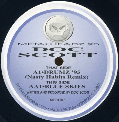 DOC SCOTT - Drumz '95 (Nasty Habits Remix) / Blue Skies