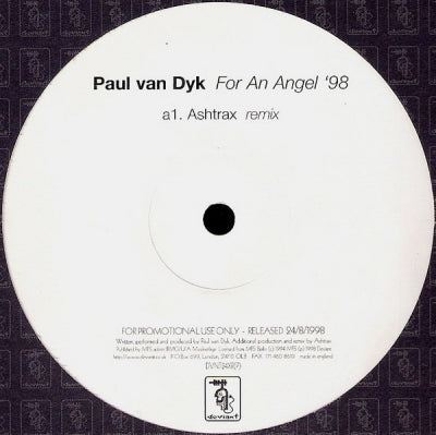 PAUL VAN DYK - For An Angel '98 (Ashtrax Remixes)