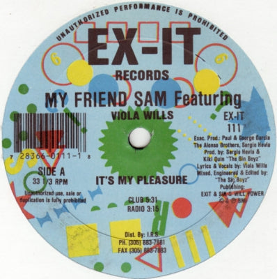 MY FRIEND SAM feat VIOLA WILLS - It's My Pleasure