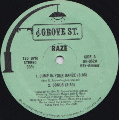 RAZE - Jack The Groove / Oh Song / Jump In Your Dance / Bonus