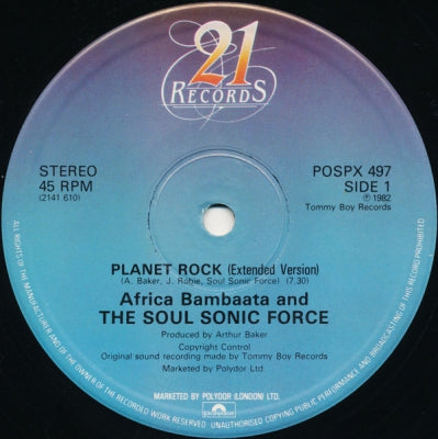 AFRICA BAMBAATAA AND THE SOULSONIC FORCE - Planet Rock