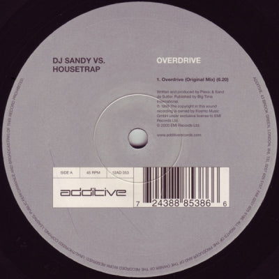 DJ SANDY VS HOUSETRAP - Overdrive