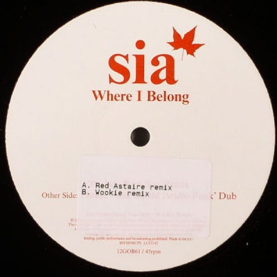 SIA - Where I Belong