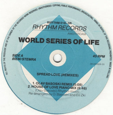 WORLD SERIES OF LIFE  - Spread Love (Remixes)
