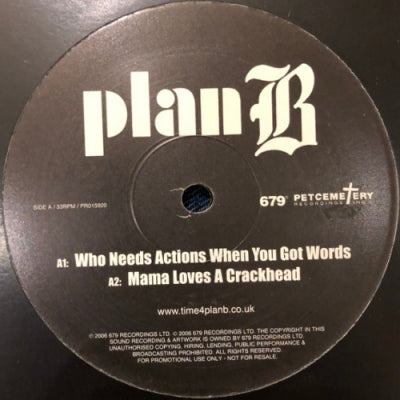 PLAN B - Who Needs Actions When You Got Words Sampler