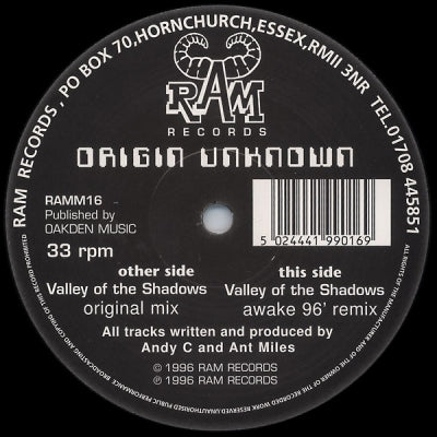 ORIGIN UNKNOWN - The Touch / Valley Of The Shadows
