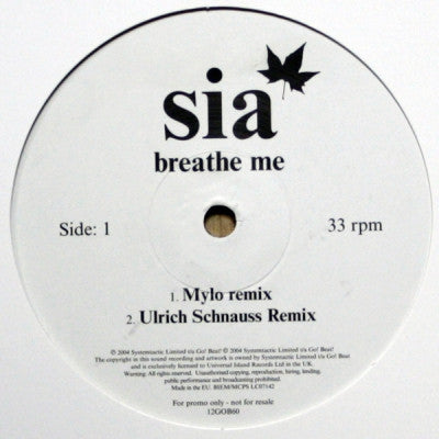 SIA - Breathe Me