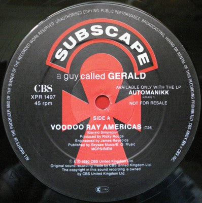 A GUY CALLED GERALD - Voodoo Ray Americas / Moroccan Black