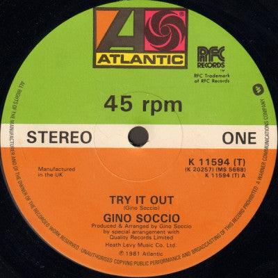 GINO SOCCIO - Try It Out / Closer
