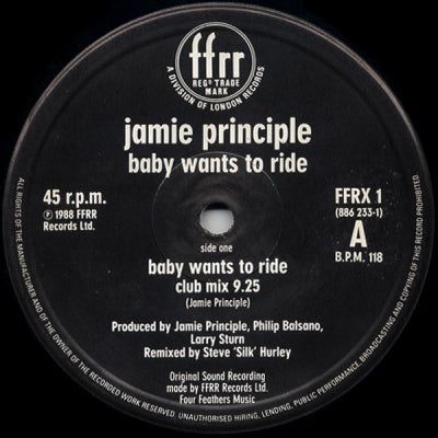 JAMIE PRINCIPLE - Baby Wants To Ride