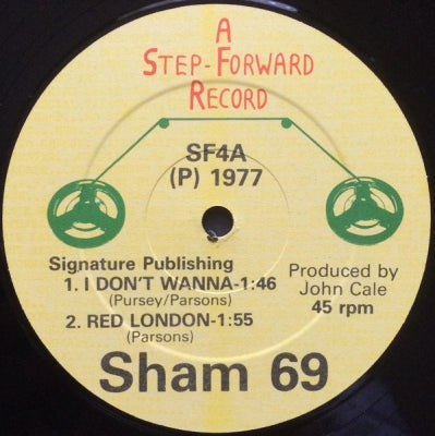 SHAM 69 - I Don't Wanna / Red London / Ulster