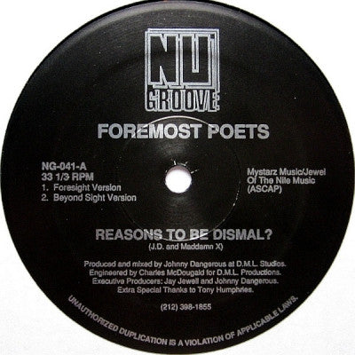 FOREMOST POETS - Reasons To Be Dismal