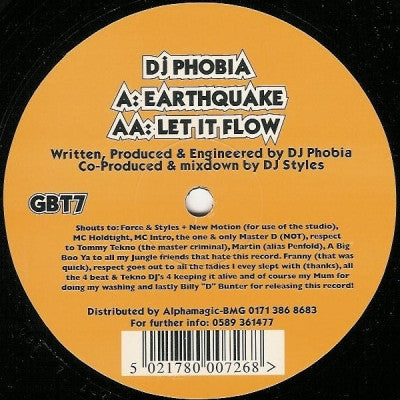 DJ PHOBIA - Earthquake / Let It Flow