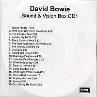 DAVID BOWIE - Sound and Vision Box