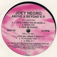 JOEY NEGRO - Above & Beyond EP