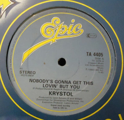 KRYSTOL - Nobody's Gonna Get This Lovin' But You