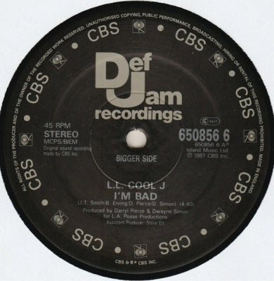 L.L. COOL J - I'm Bad / Get Down / Rock The Bells / I Can't Live Without My Radio