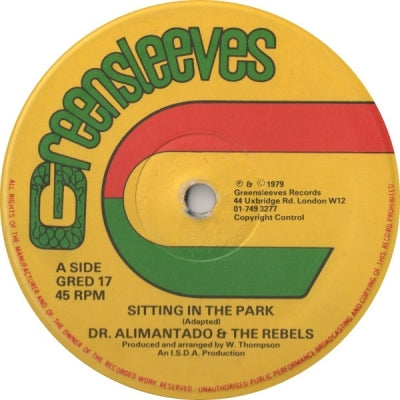 DR. ALIMANTADO & THE REBELS.    - Sitting In The Park / Skanking In The Park