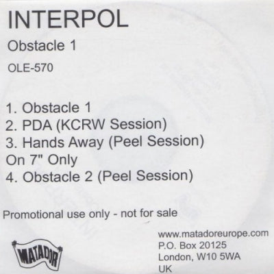 INTERPOL - Obstacle 1