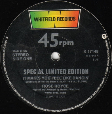 ROSE ROYCE - It Makes You Feel Like Dancin' / You're My World Girl