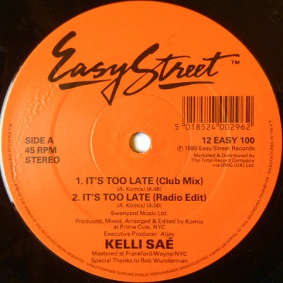 KELLI SAE - It's Too Late