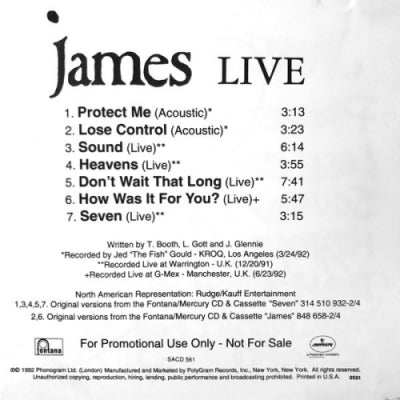 JAMES - Live