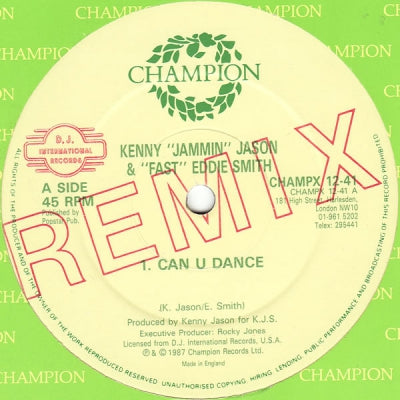 KENNY 'JAMMIN' JASON and FAST EDDIE SMITH - Can U Dance