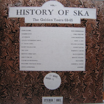 VARIOUS - History Of Ska Vol. 1 - The Golden Years 60-65