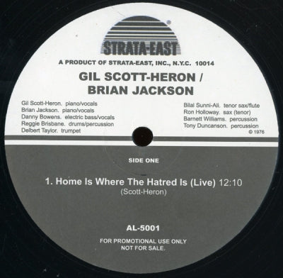 GIL SCOTT-HERON / BRIAN JACKSON - The Bottle (Live) / Home Is Where The Hatred Is (Live)