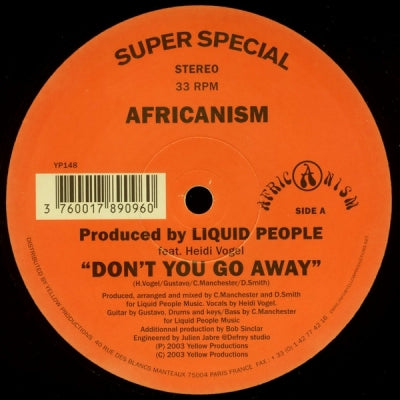 AFRICANISM BY LIQUID PEOPLE FEAT. HEIDI VOGEL - Don't You Go Away