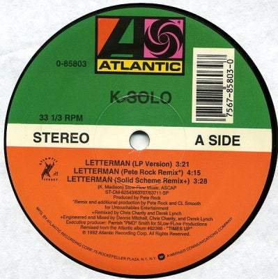 K-SOLO - Letterman