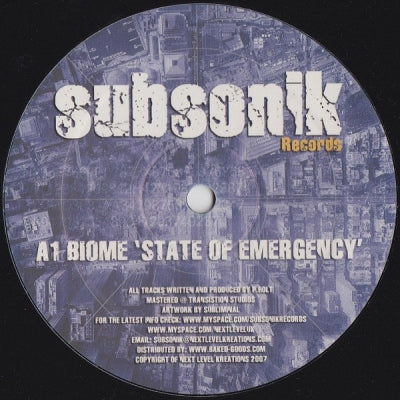 BIOME - State Of Emergency / Agitated