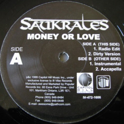 SAUKRATES - Money Or Love