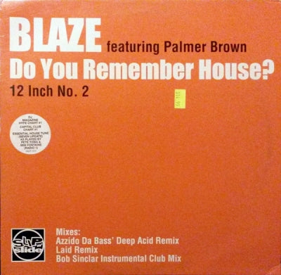 BLAZE FEATURING PALMER BROWN - Do You Remember House