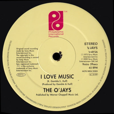 THE O'JAYS - I Love Music / Love Train