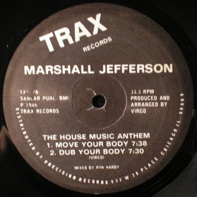 MARSHALL JEFFERSON - The House Music Anthem